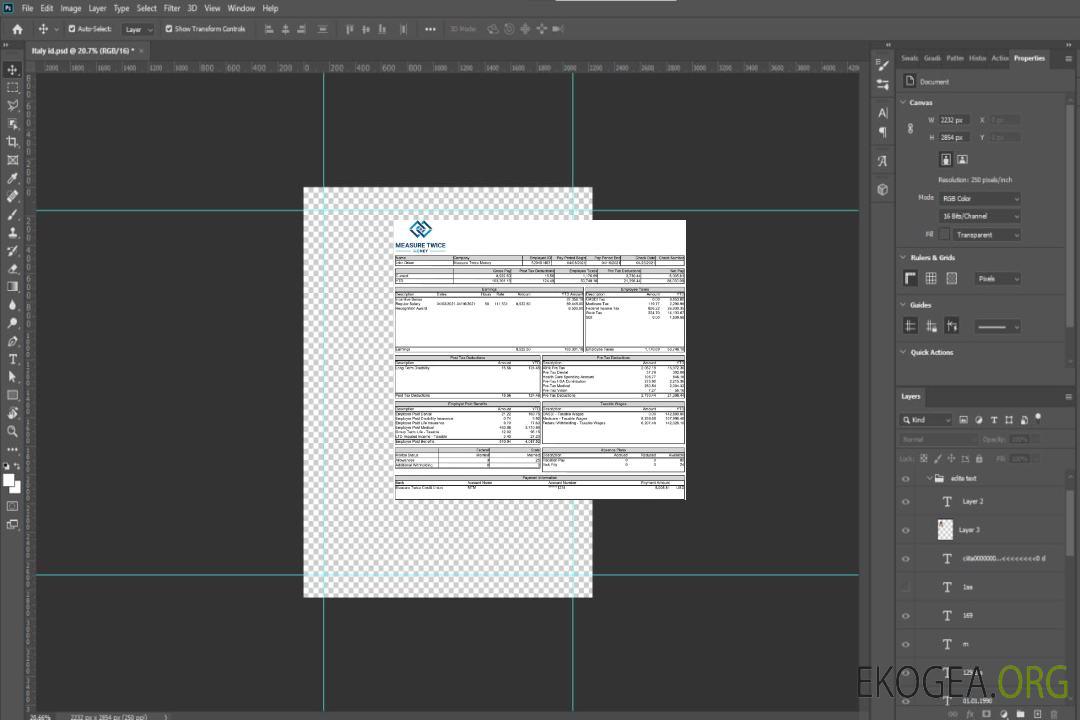 Modèle de fiche de paie USA MEASURE Twice Financia en Word et PDF template Modèle de fiche de paie USA MEASURE Twice Financia en Word et PDF template